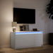 Dulap TV cu LED, alb, 100x34x50 cm, lemn prelucrat - WALTI WALTI