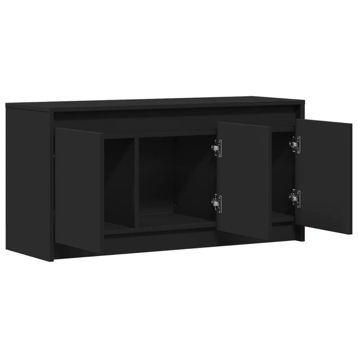 Dulap TV cu LED, negru, 100x34x50 cm, lemn prelucrat WALTI