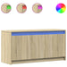 Dulap TV cu LED, stejar sonoma, 100x34x50 cm, lemn prelucrat - WALTI WALTI