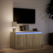 Dulap TV cu LED, stejar sonoma, 100x34x50 cm, lemn prelucrat - WALTI WALTI