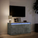 Dulap TV cu LED, gri beton, 100x34x50 cm, lemn prelucrat - WALTI WALTI