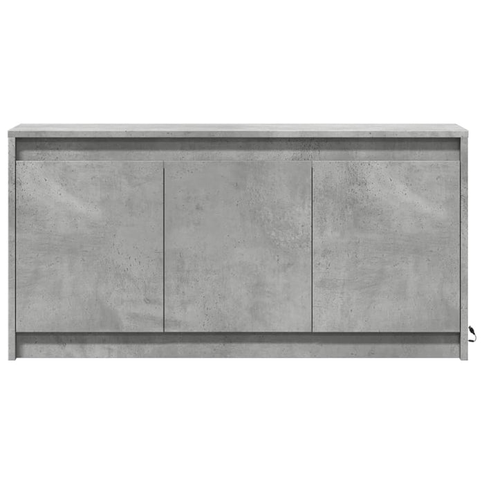 Dulap TV cu LED, gri beton, 100x34x50 cm, lemn prelucrat - WALTI WALTI
