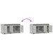 Dulap TV cu LED, gri beton, 100x34x50 cm, lemn prelucrat - WALTI WALTI