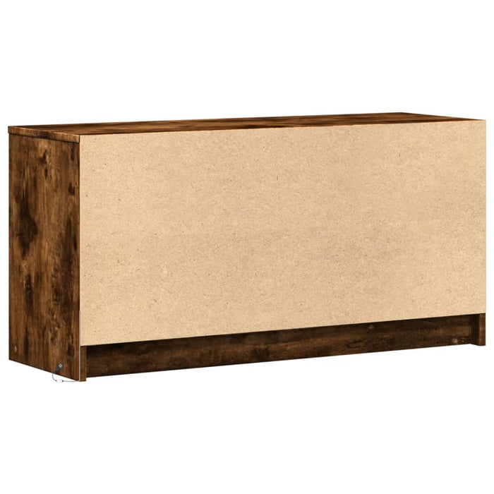 Dulap TV cu LED, stejar fumuriu, 100x34x50 cm, lemn prelucrat - WALTI WALTI