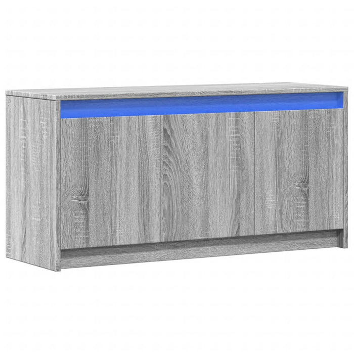 Dulap TV cu LED, gri sonoma, 100x34x50 cm, lemn prelucrat - WALTI WALTI