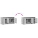 Dulap TV cu LED, gri sonoma, 100x34x50 cm, lemn prelucrat - WALTI WALTI