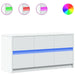 Dulap TV cu LED, alb, 100x34x50 cm, lemn prelucrat - WALTI WALTI