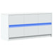 Dulap TV cu LED, alb, 100x34x50 cm, lemn prelucrat - WALTI WALTI