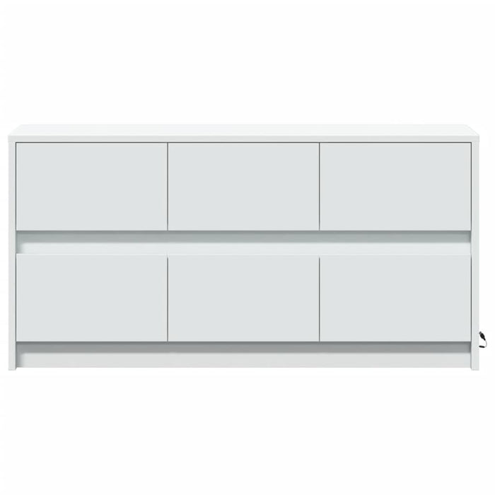 Dulap TV cu LED, alb, 100x34x50 cm, lemn prelucrat - WALTI WALTI