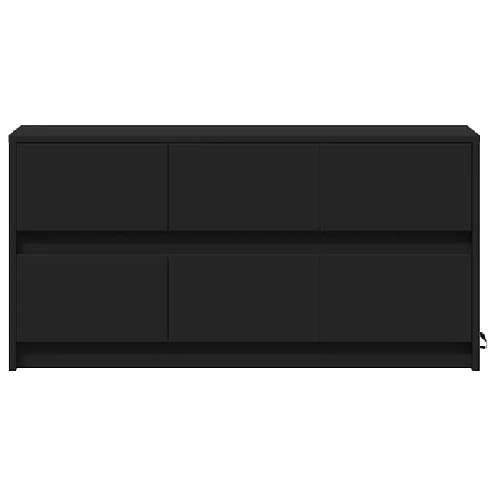 Dulap TV cu LED, negru, 100x34x50 cm, lemn prelucrat WALTI