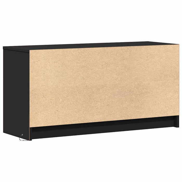 Dulap TV cu LED, negru, 100x34x50 cm, lemn prelucrat WALTI