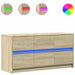 Dulap TV cu LED, stejar sonoma, 100x34x50 cm, lemn prelucrat - WALTI WALTI