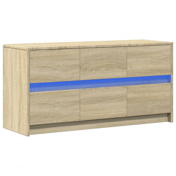 Dulap TV cu LED, stejar sonoma, 100x34x50 cm, lemn prelucrat - WALTI WALTI