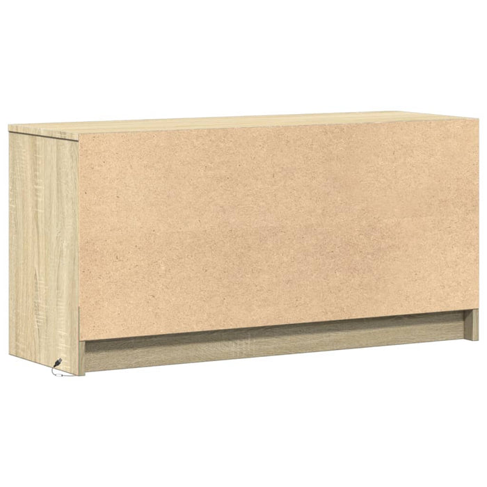 Dulap TV cu LED, stejar sonoma, 100x34x50 cm, lemn prelucrat - WALTI WALTI