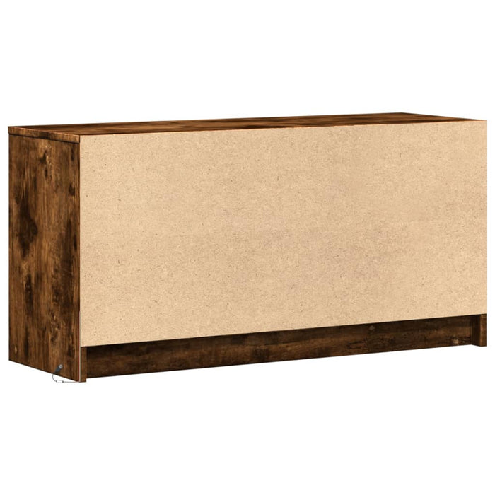 Dulap TV cu LED, stejar fumuriu, 100x34x50 cm, lemn prelucrat - WALTI WALTI