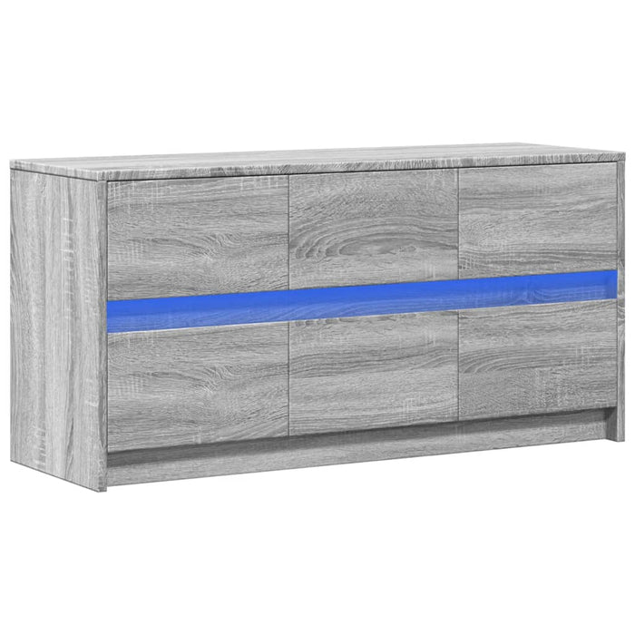 Dulap TV cu LED, gri sonoma, 100x34x50 cm, lemn prelucrat - WALTI WALTI