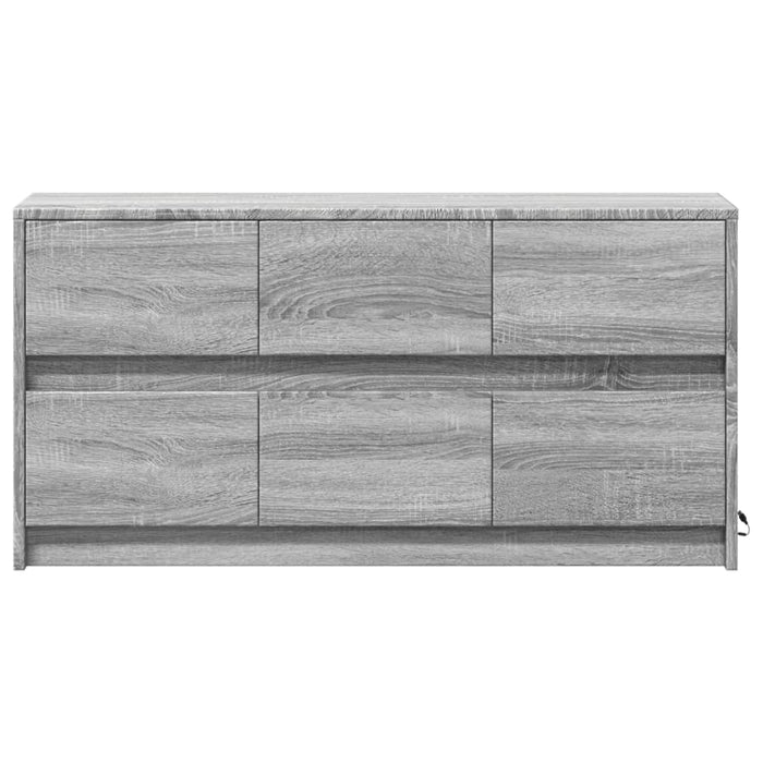 Dulap TV cu LED, gri sonoma, 100x34x50 cm, lemn prelucrat - WALTI WALTI