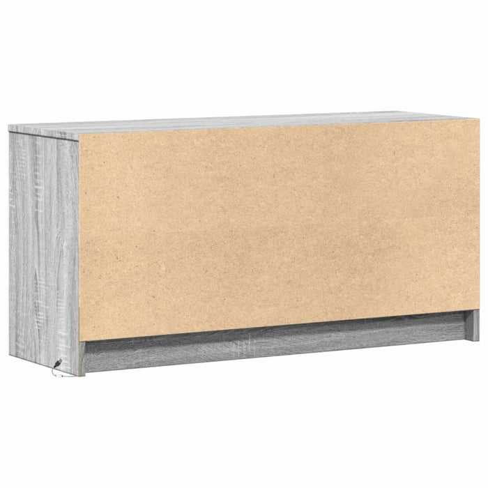 Dulap TV cu LED, gri sonoma, 100x34x50 cm, lemn prelucrat - WALTI WALTI