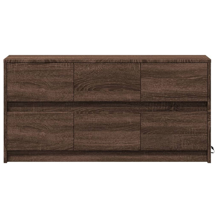 Dulap TV cu LED, stejar maro, 100x34x50 cm, lemn prelucrat - WALTI WALTI