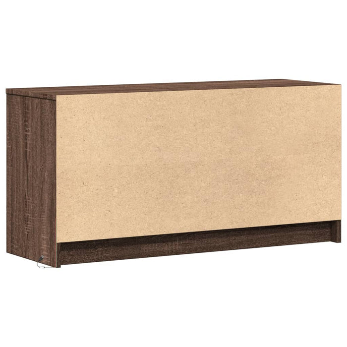 Dulap TV cu LED, stejar maro, 100x34x50 cm, lemn prelucrat - WALTI WALTI