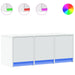 Dulap TV cu LED, alb, 97x34x40 cm, lemn prelucrat - WALTI WALTI