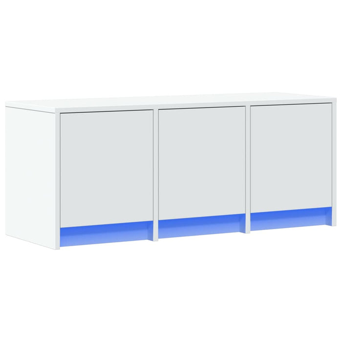 Dulap TV cu LED, alb, 97x34x40 cm, lemn prelucrat - WALTI WALTI