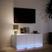 Dulap TV cu LED, alb, 97x34x40 cm, lemn prelucrat - WALTI WALTI