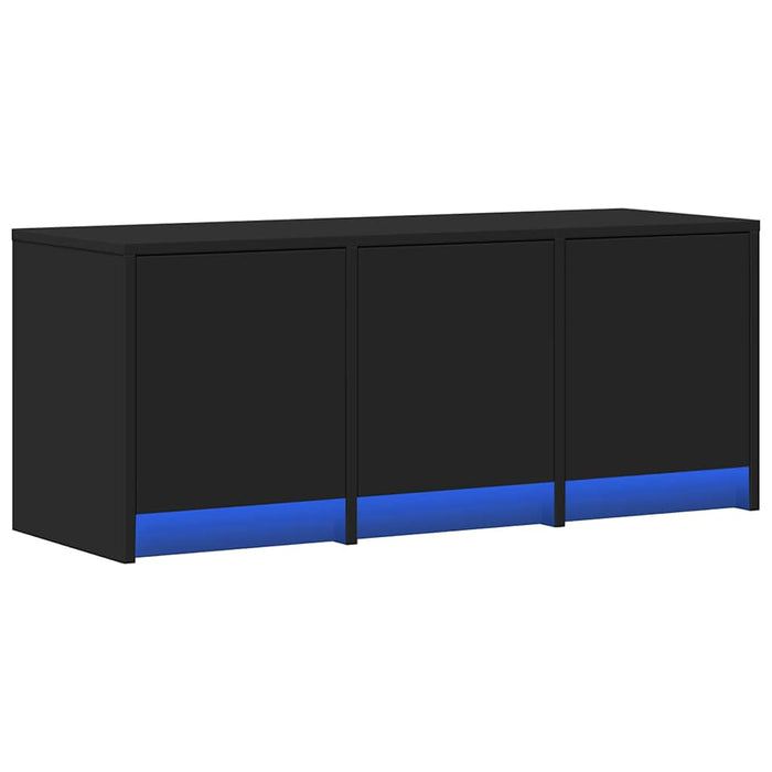 Dulap TV cu LED, negru, 97x34x40 cm, lemn prelucrat - WALTI WALTI