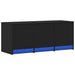 Dulap TV cu LED, negru, 97x34x40 cm, lemn prelucrat - WALTI WALTI