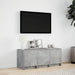 Dulap TV cu LED, gri beton, 97x34x40 cm, lemn prelucrat - WALTI WALTI