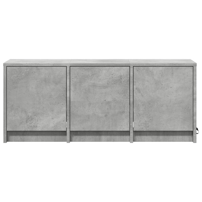 Dulap TV cu LED, gri beton, 97x34x40 cm, lemn prelucrat - WALTI WALTI