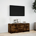 Dulap TV cu LED, stejar fumuriu, 97x34x40 cm, lemn prelucrat - WALTI WALTI