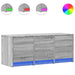 Dulap TV cu LED, gri sonoma, 97x34x40 cm, lemn prelucrat - WALTI WALTI