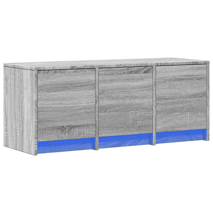 Dulap TV cu LED, gri sonoma, 97x34x40 cm, lemn prelucrat - WALTI WALTI