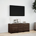 Dulap TV cu LED, stejar maro, 97x34x40 cm, lemn prelucrat - WALTI WALTI