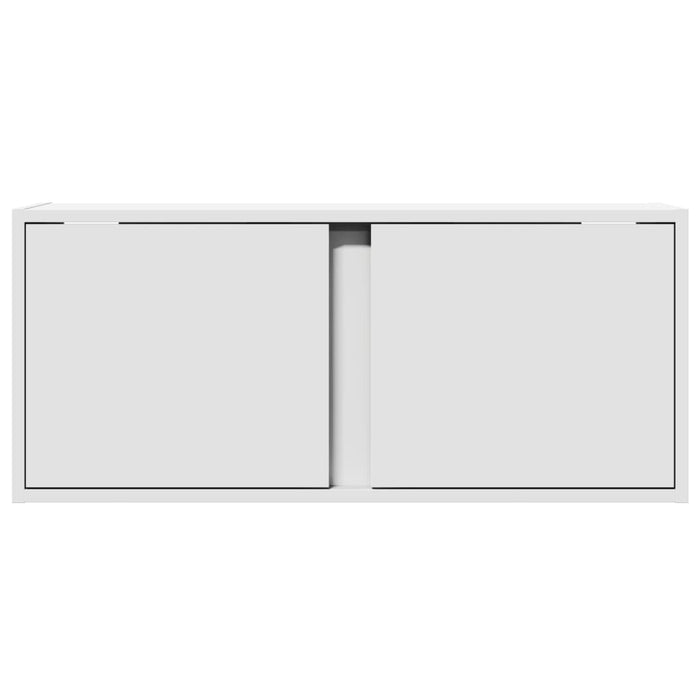 Comodă TV de perete cu lumini LED, alb, 80x31x35 cm - WALTI WALTI
