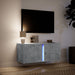 Comodă TV de perete cu lumini LED, gri beton, 80x31x35 cm - WALTI WALTI
