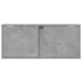 Comodă TV de perete cu lumini LED, gri beton, 80x31x35 cm - WALTI WALTI