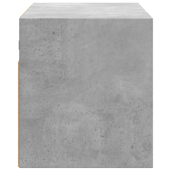 Comodă TV de perete cu lumini LED, gri beton, 80x31x35 cm - WALTI WALTI