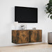 Comodă TV de perete cu lumini LED, stejar fumuriu, 80x31x35 cm - WALTI WALTI