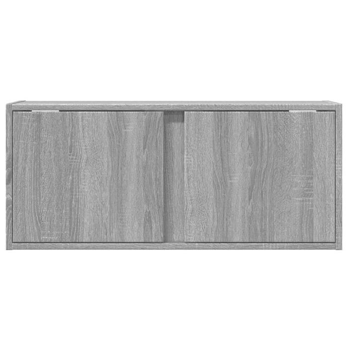 Comodă TV de perete cu lumini LED, gri sonoma, 80x31x35 cm - WALTI WALTI
