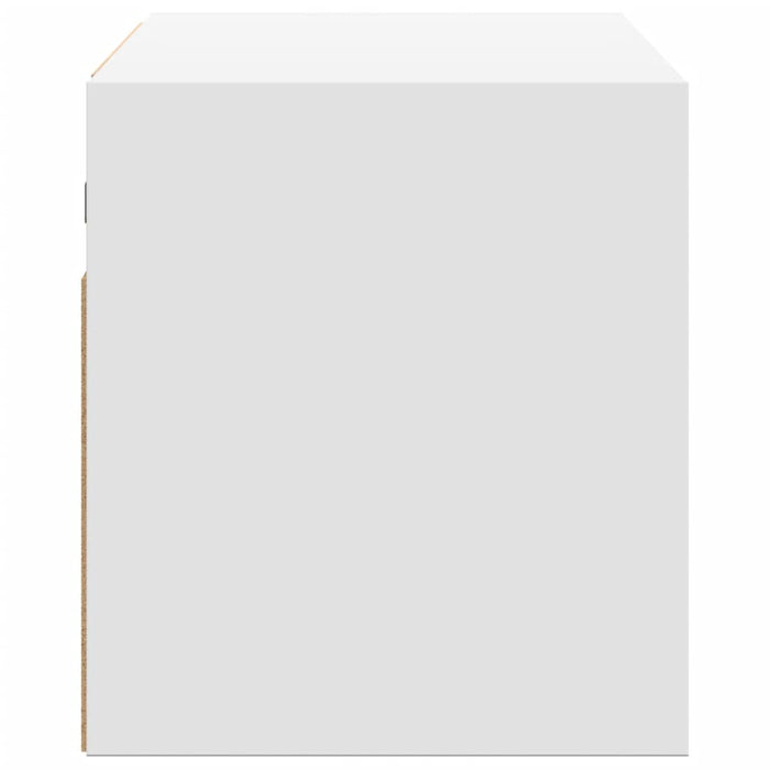 Dulap TV de perete cu lumini LED, alb, 100x31x45 cm WALTI
