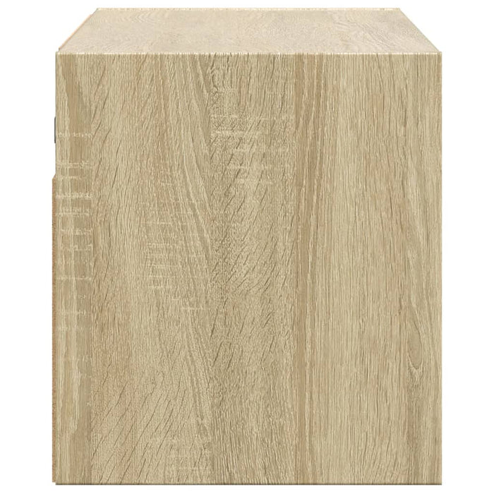 Dulap TV de perete cu lumini LED, stejar sonoma, 100x31x35 cm WALTI
