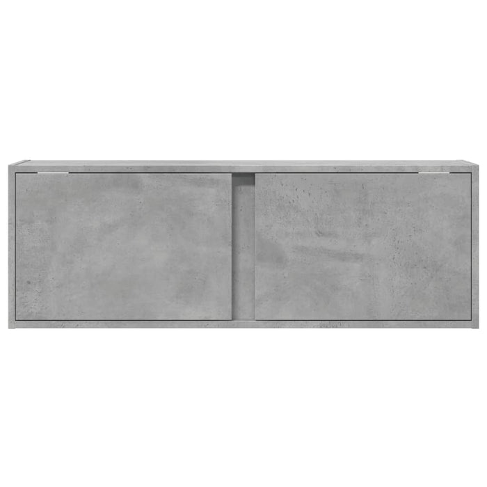 Dulap TV de perete cu lumini LED, gri beton, 100x31x35 cm - WALTI WALTI