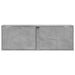 Dulap TV de perete cu lumini LED, gri beton, 100x31x35 cm - WALTI WALTI