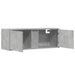 Dulap TV de perete cu lumini LED, gri beton, 100x31x35 cm - WALTI WALTI
