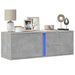 Dulap TV de perete cu lumini LED, gri beton, 100x31x35 cm - WALTI WALTI