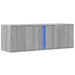 Dulap TV de perete cu lumini LED, gri sonoma, 100x31x35 cm - WALTI WALTI