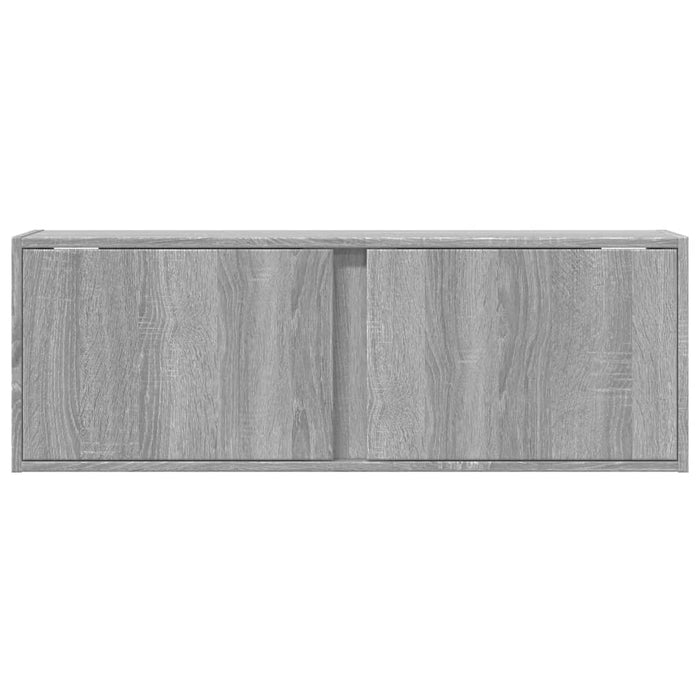 Dulap TV de perete cu lumini LED, gri sonoma, 100x31x35 cm - WALTI WALTI