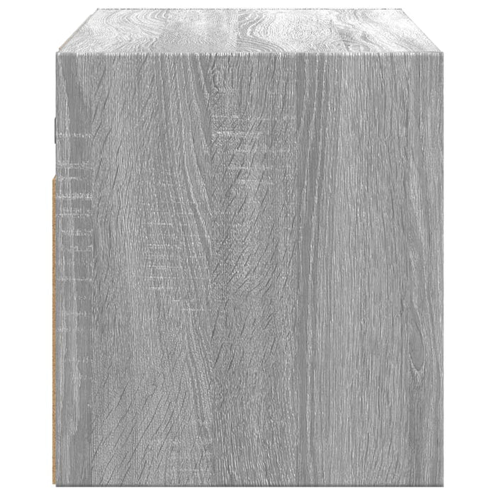 Dulap TV de perete cu lumini LED, gri sonoma, 100x31x35 cm - WALTI WALTI